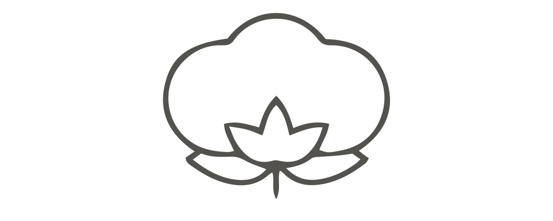 Icone tissus certifiés - Fleur de coton - vecteur sur fond blanc